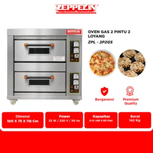 Oven Deck Gas 2 Pintu 2 Loyang ZPL - 2P2GS
